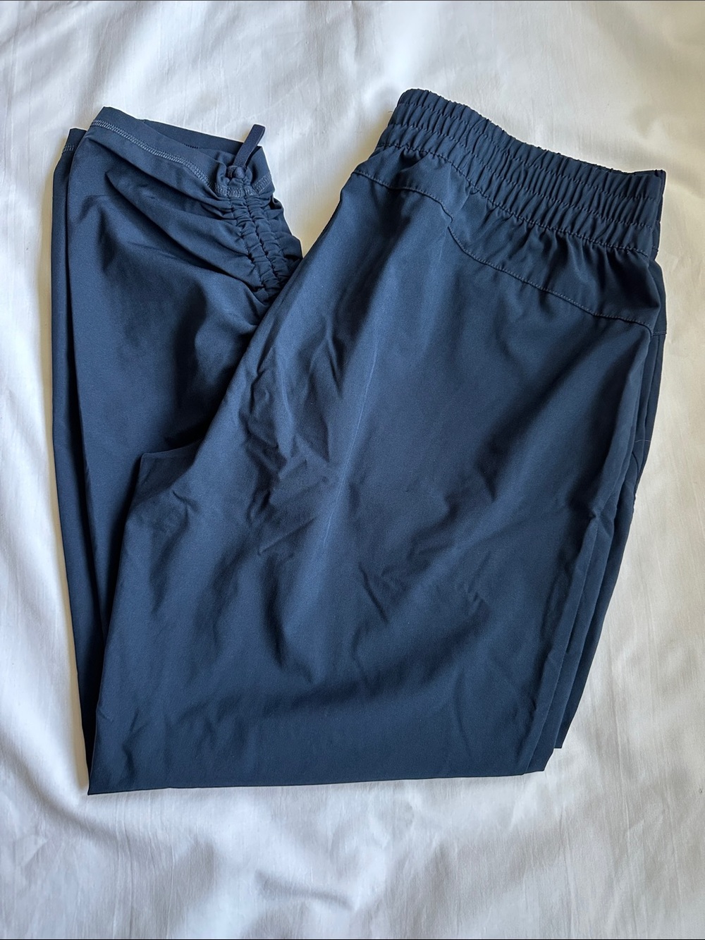Calia Navy Elastic-Waist Casual Sporty Stretch Travel Comfy Lightweight Pants